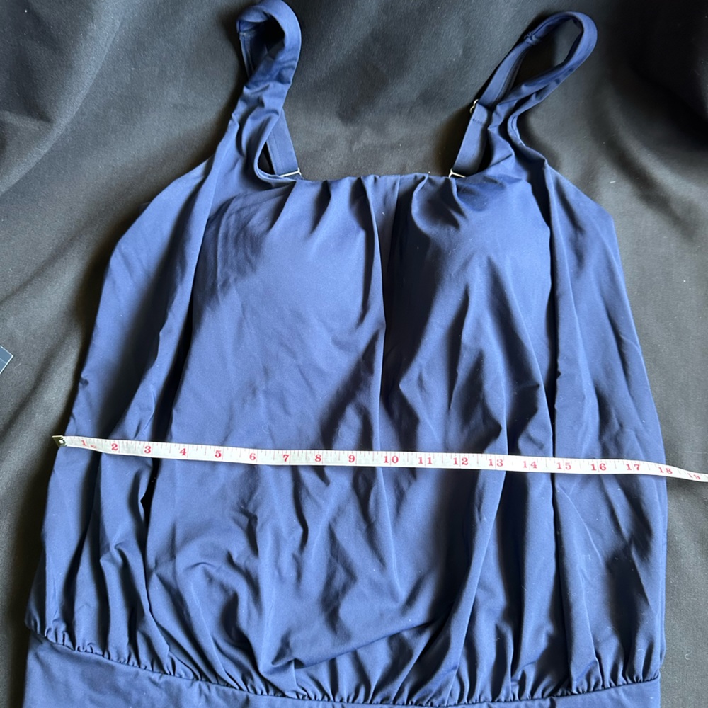 Navy blue swim top from Lands’ End, Size 14